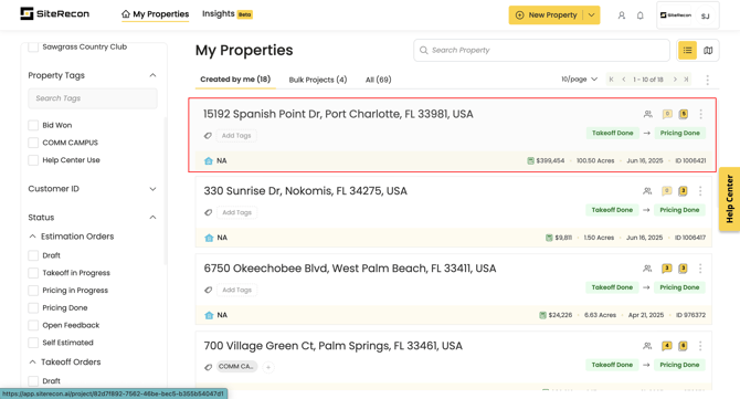 Select Estimtion done Property SS (1)