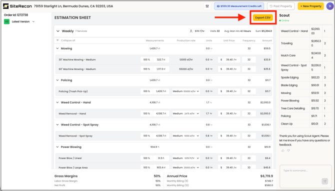 siterecon-scout-measurements-export